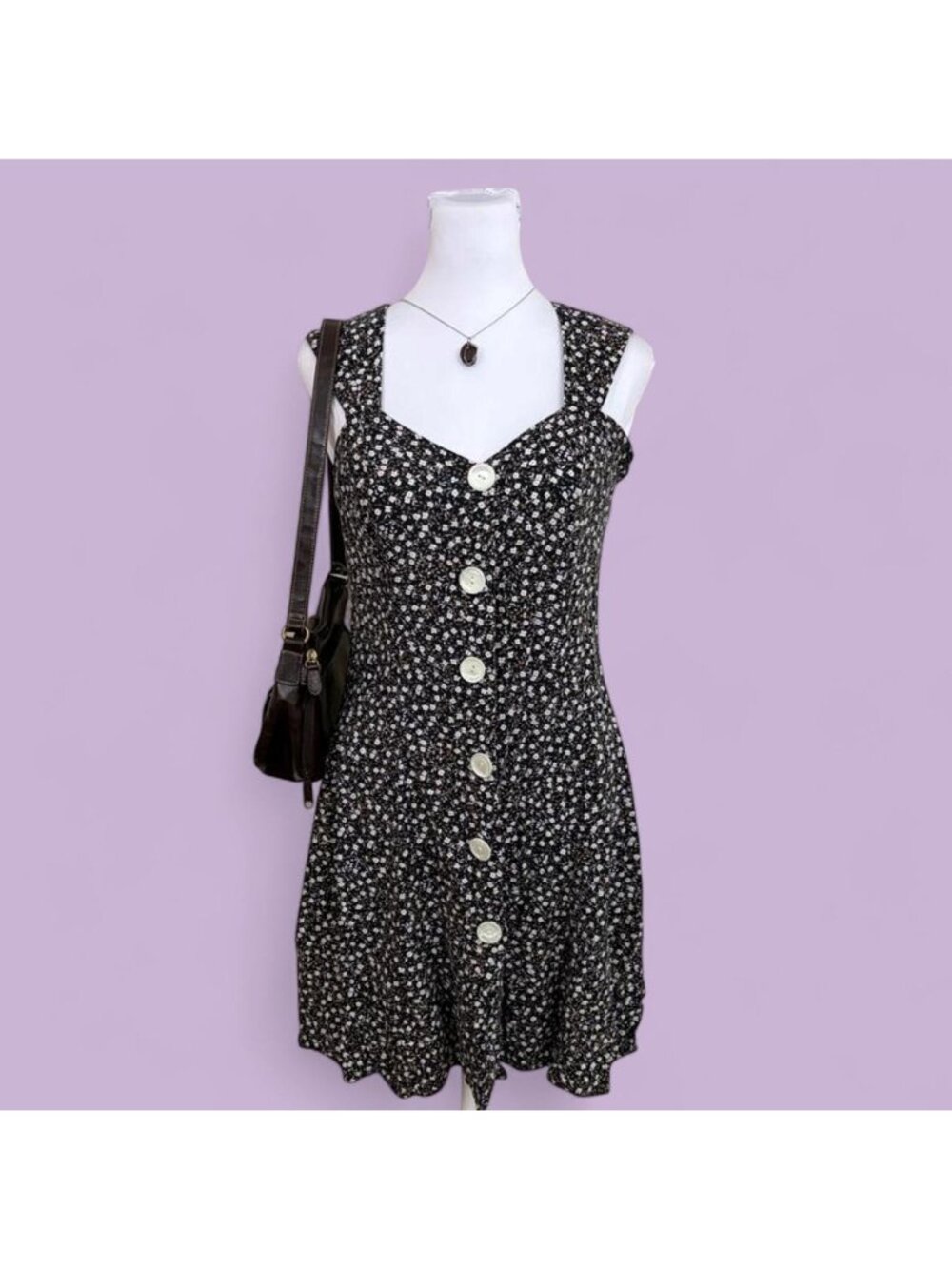 90s ditsy floral grunge dress